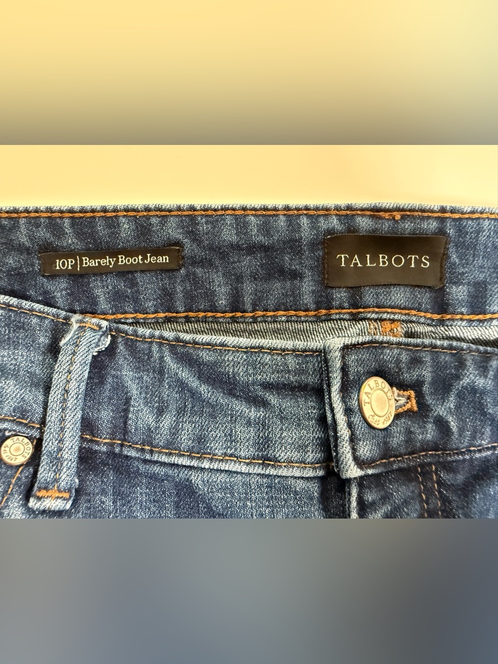 Talbots Barely Boot Jeans Women’s 10P Petite Dark Wash Bootcut Denim - Picture 4 of 7